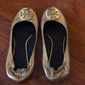Tory Burch flat gold
